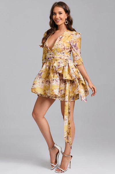 Phedra High Tide Peplum Mini Dress