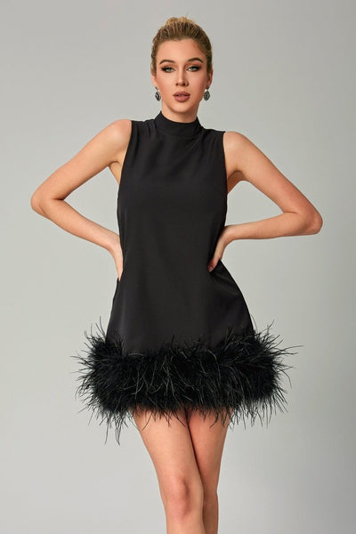 Odell Feather Mini Dress