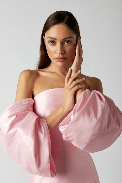 Freddie Asymmetric puff dress