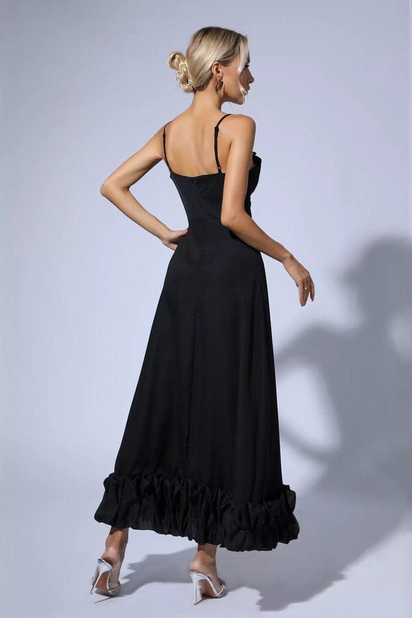 Wrenlee Black A-line Maxi Dress