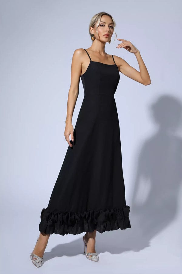 Wrenlee Black A-line Maxi Dress