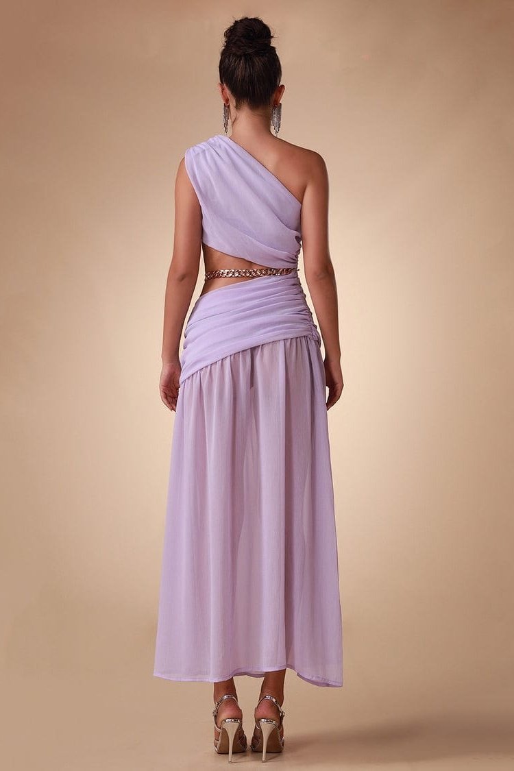 Cressida Split Chain Maxi Dress - Purple