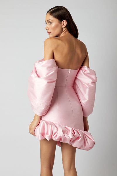 Freddie Asymmetric puff dress