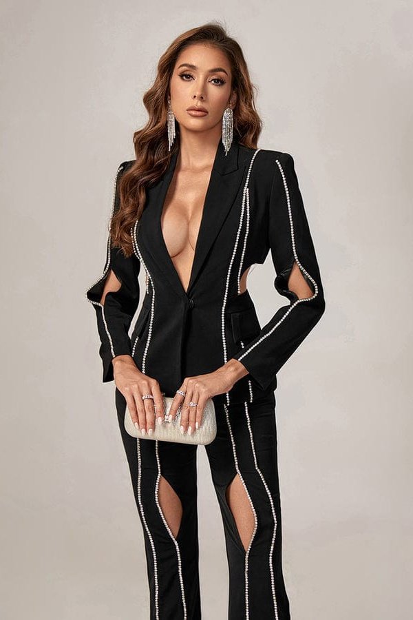 Zanna Cut-Out Diamonds Decorated Dress