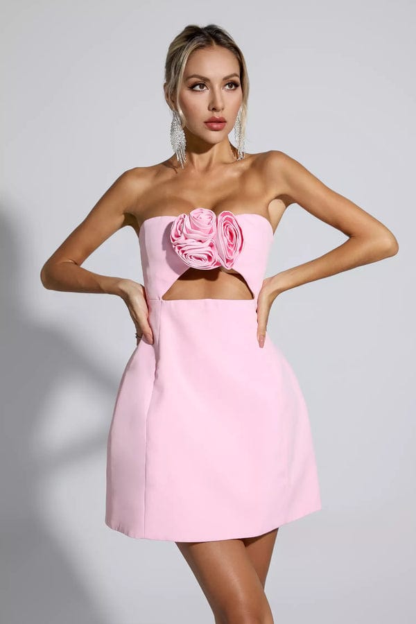 Pietra Pink Floral Mini Dress