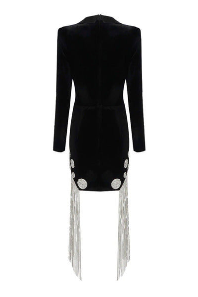 Rizzo Silver Fringes Jacket-Dress