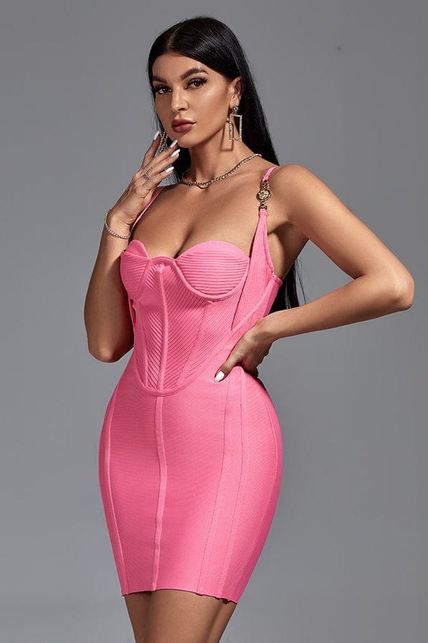 Wynn Strappy Mini Striped Bandage Dress