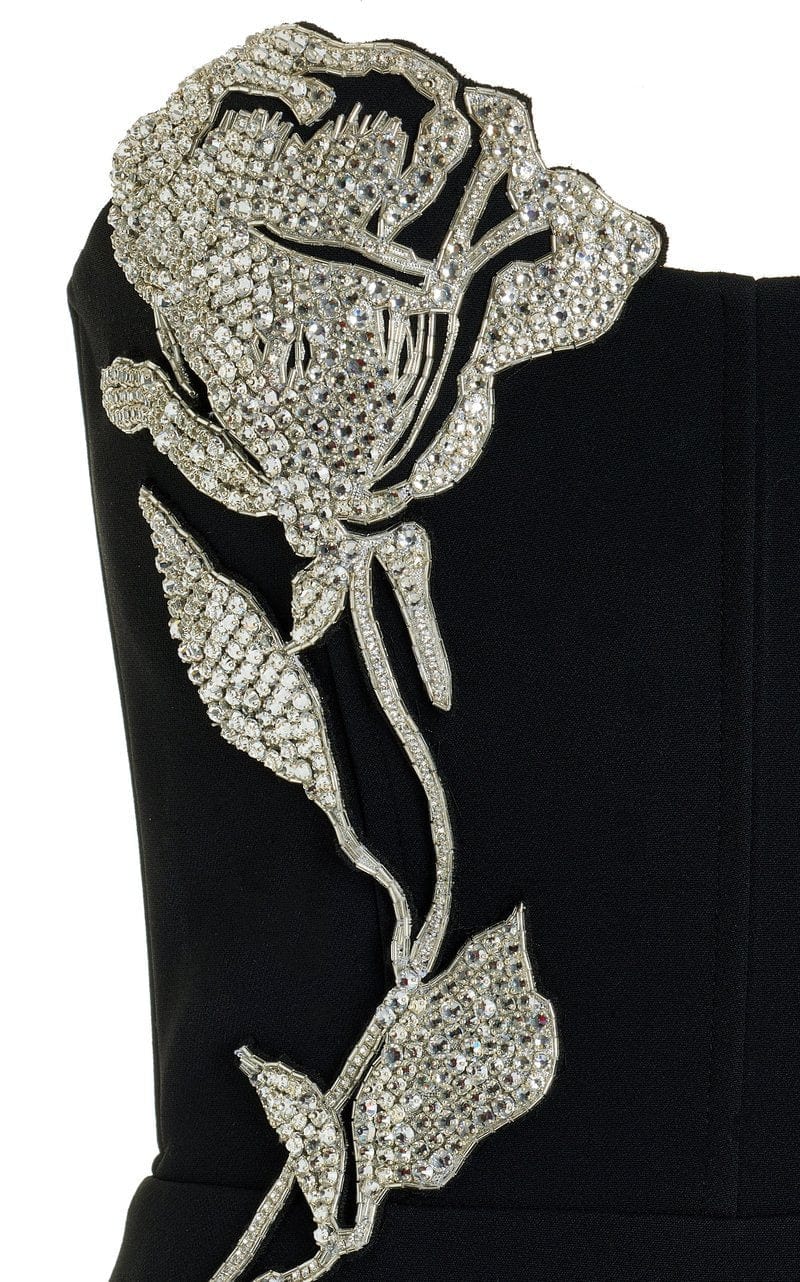 Ophelia Crystal Embellished Flower Bra Maxi Bandage Dress