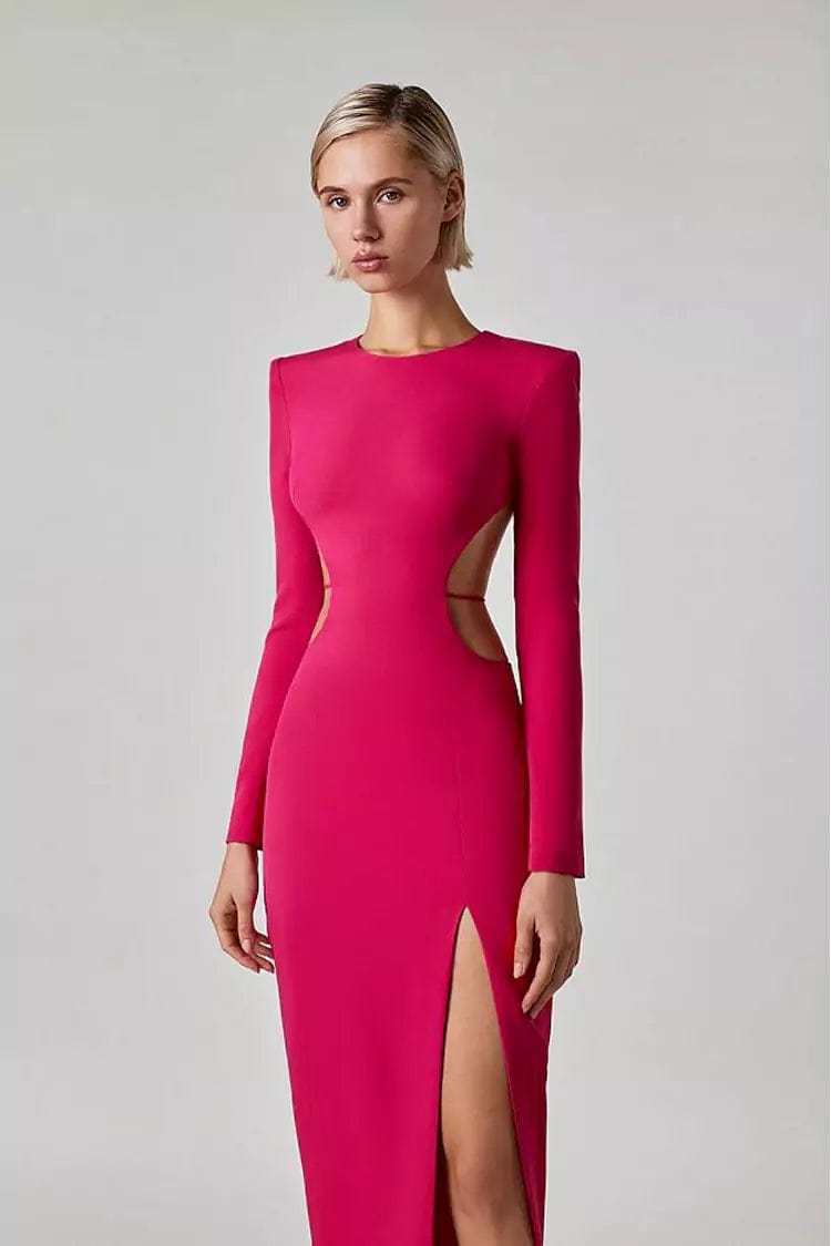 Chandra Cut-out Midi Dress - Rose Pink