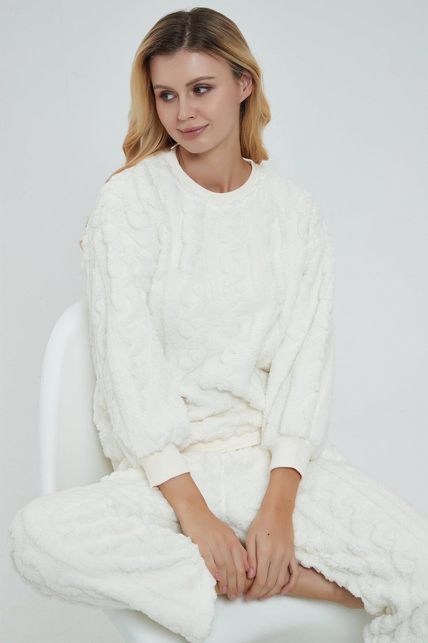 Andromeda Cozy Fluffy Fleece Matching Pajamas Set