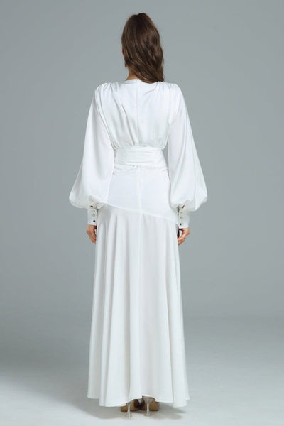 Sloane Puff Sleeve Diamante Embellished Maxi Dress
