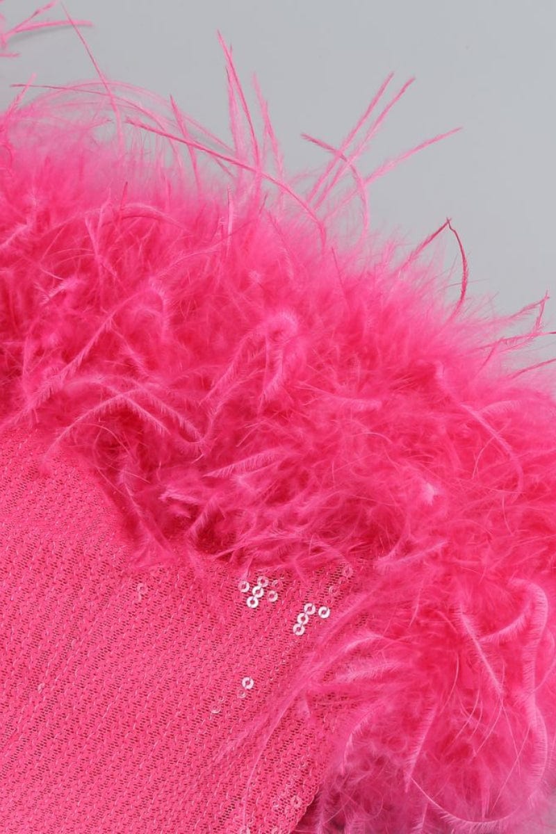 Jessamine Sequin-Embellished Strapless Mini Dress-Pink
